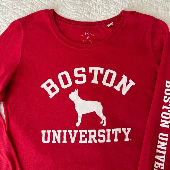 Boston University BU Terriers Long Sleeved T-Shirt Tee Shirt League - Picture 2 of 7